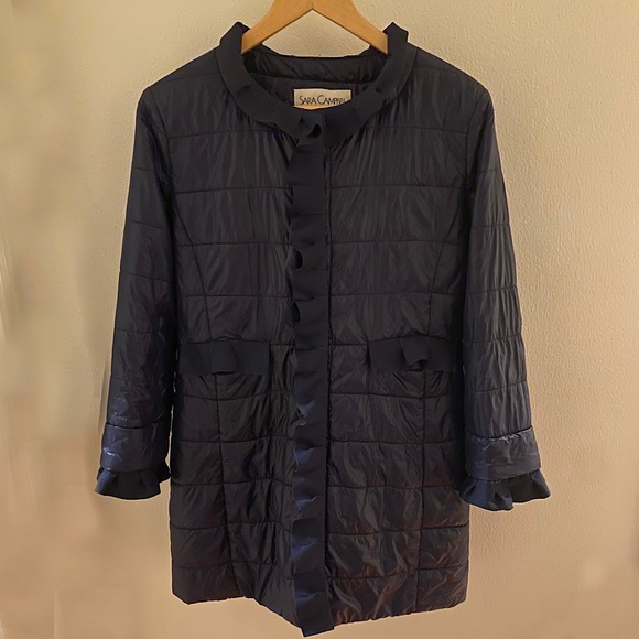 Sara Campbell Navy Puffer Jacket size M - Picture 1 of 5